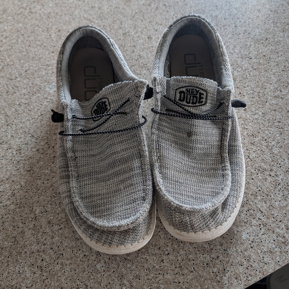 Hey Dude Light Gray Moccasins